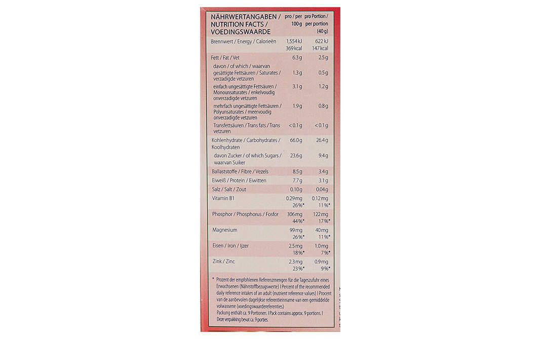 Kolln Muesli Cranberry & Oats    Box  375 grams